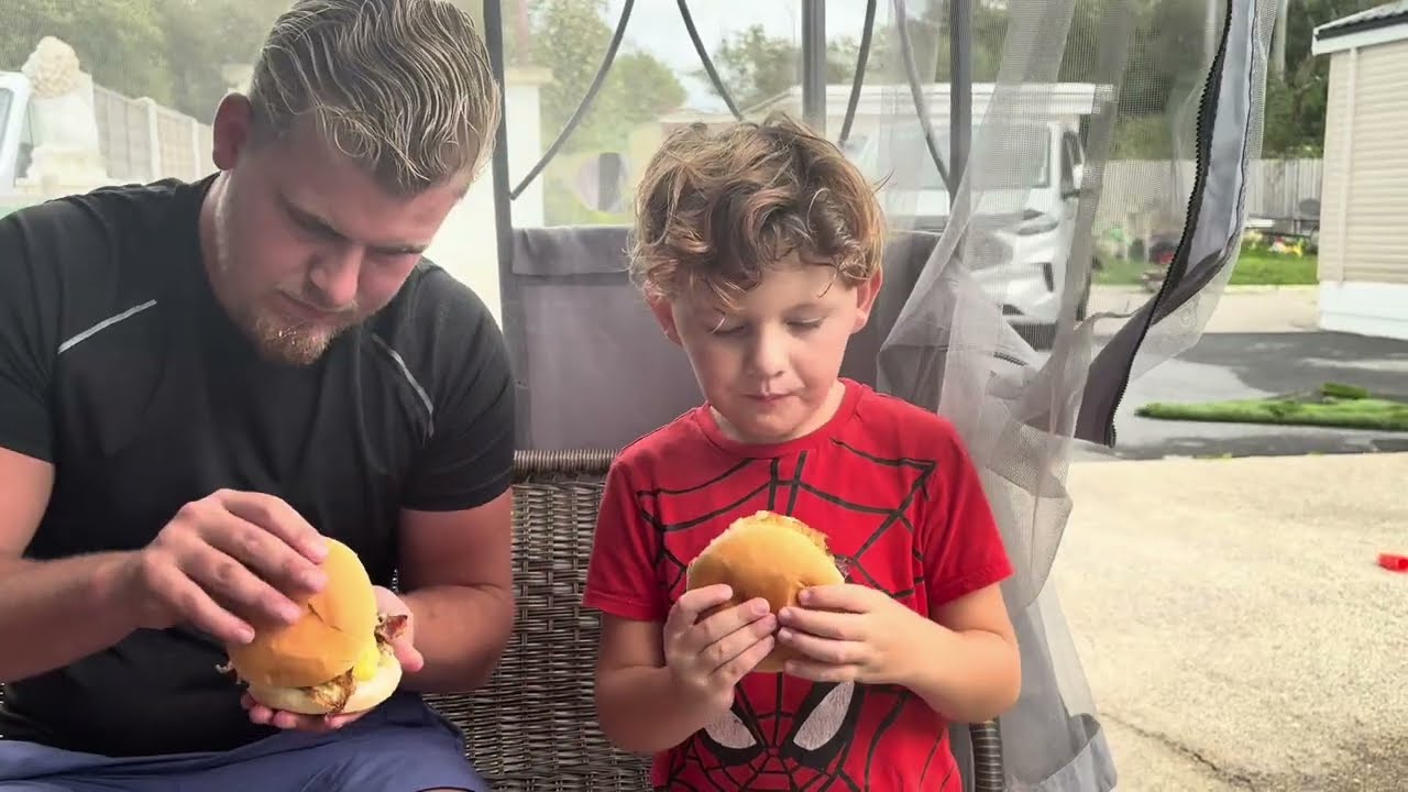 Cooking the lads some breakfast