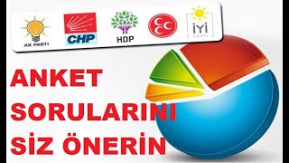 Anket sorularımızı birlikte belirliyoruz / Anket sorusu önerin