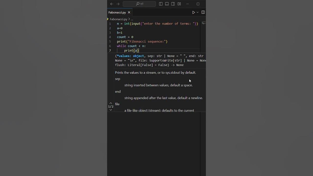 How to Find the Fibonacci Sequence in Python Using a While Loop #coding ...