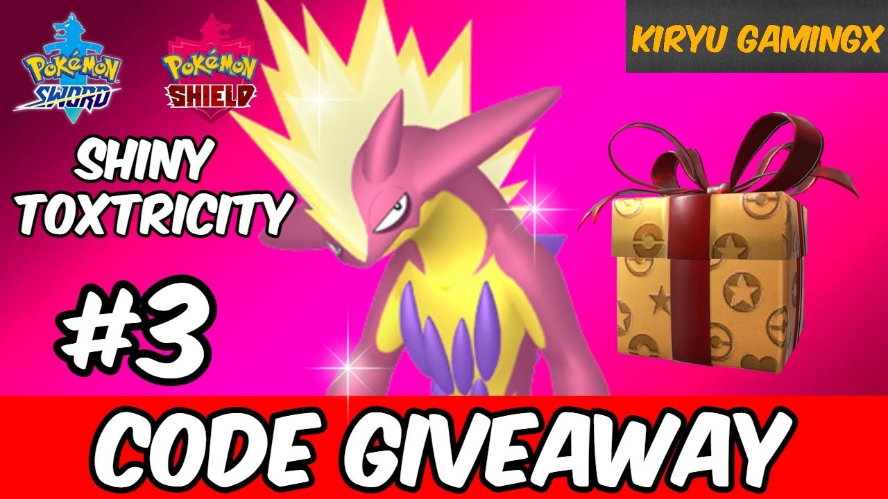 Shiny Toxtricity Code Giveaway Pokemon Sword And Shield Part 3 Youtube