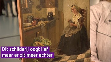Dit schilderijtje lijkt heel lief, maar heeft een diepere lading - Schatgraven