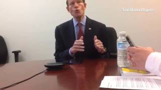 U.S. Sen. Richard Blumenthal, D-Conn., speaks to the New Haven Register Editorial Board about infras