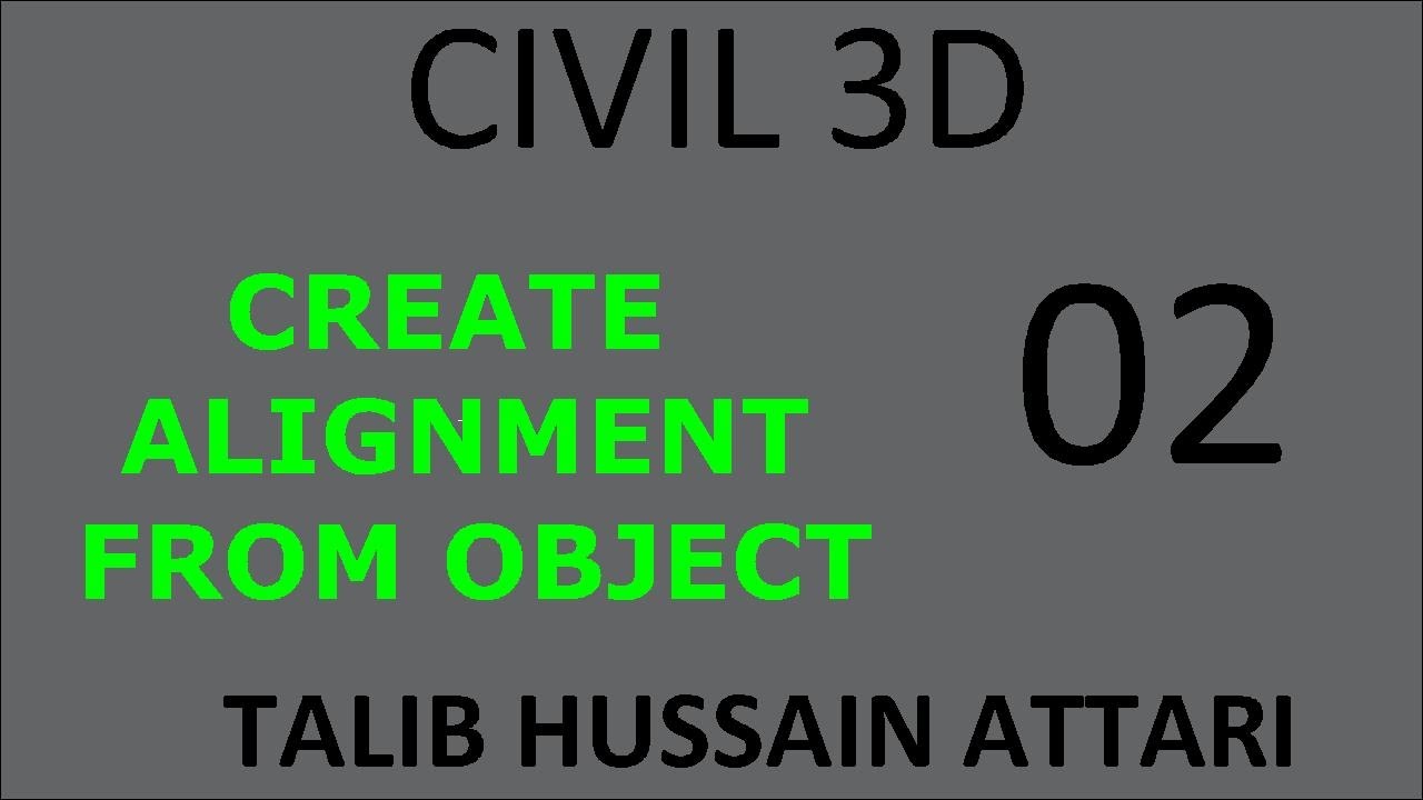 Create alignment from object - Civl 3D - YouTube