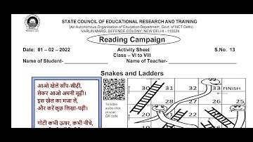 Activity Sheet no 13 Class 6 to 8 MATHS(01/02/2022)/English Medium/Worksheet 13/Reading campaign