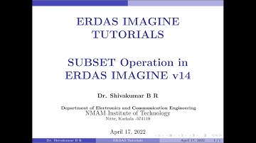 Subset using AOI in ERDAS IMAGINE
