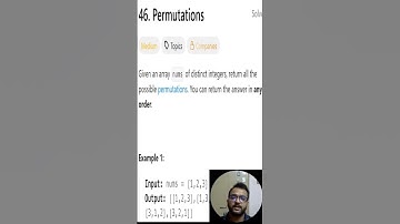 LeetCode 46: Permutations #leetcode #python #education #new #programming #coding