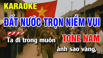 Đất Nước Trọn Niềm Vui Karaoke Tone Nam Nhạc Sống Dễ Hát | Nguyễn Linh