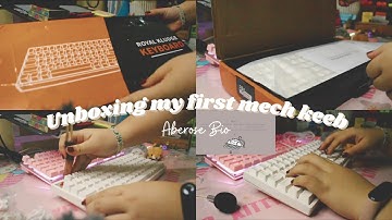 [asmr] unboxing my first mechanical keyboard + typing test | royal kludge (rk84) ✨