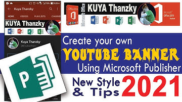 Create your own youtube banner using Microsoft Publisher