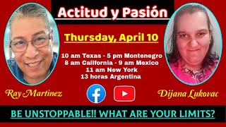 Be Unstoppable - Thursday, April 10 - Texas 10 am - Europe 5 pm - PST 8 am - EST 11 am