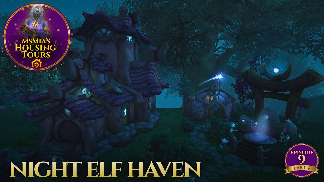 Cozy Night Elf Home | WoW Housing Tour - YouTube