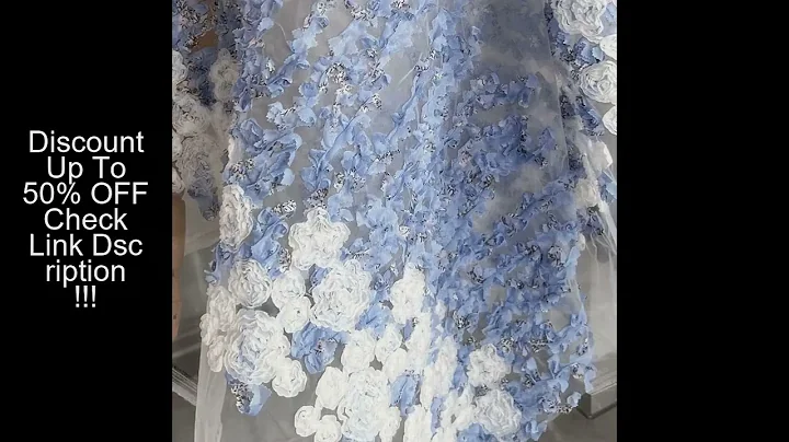 Flower Lace Embroidered Chiffon Organza Fabric for Wedding Dress Diy Sewing