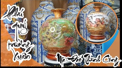 Bình hút tài lộc nhị cảnh Mã đáo thành công, Phú quý trường xuân cực độc đáo. Bình vẽ vàng siêu chất