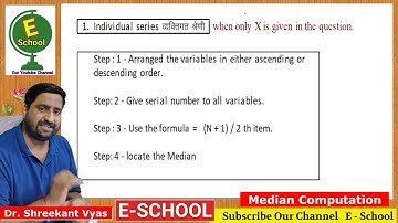 B.com. 1, Business Statistics, Part 11, chapter 9 - Statistical Average, Computation of Median.