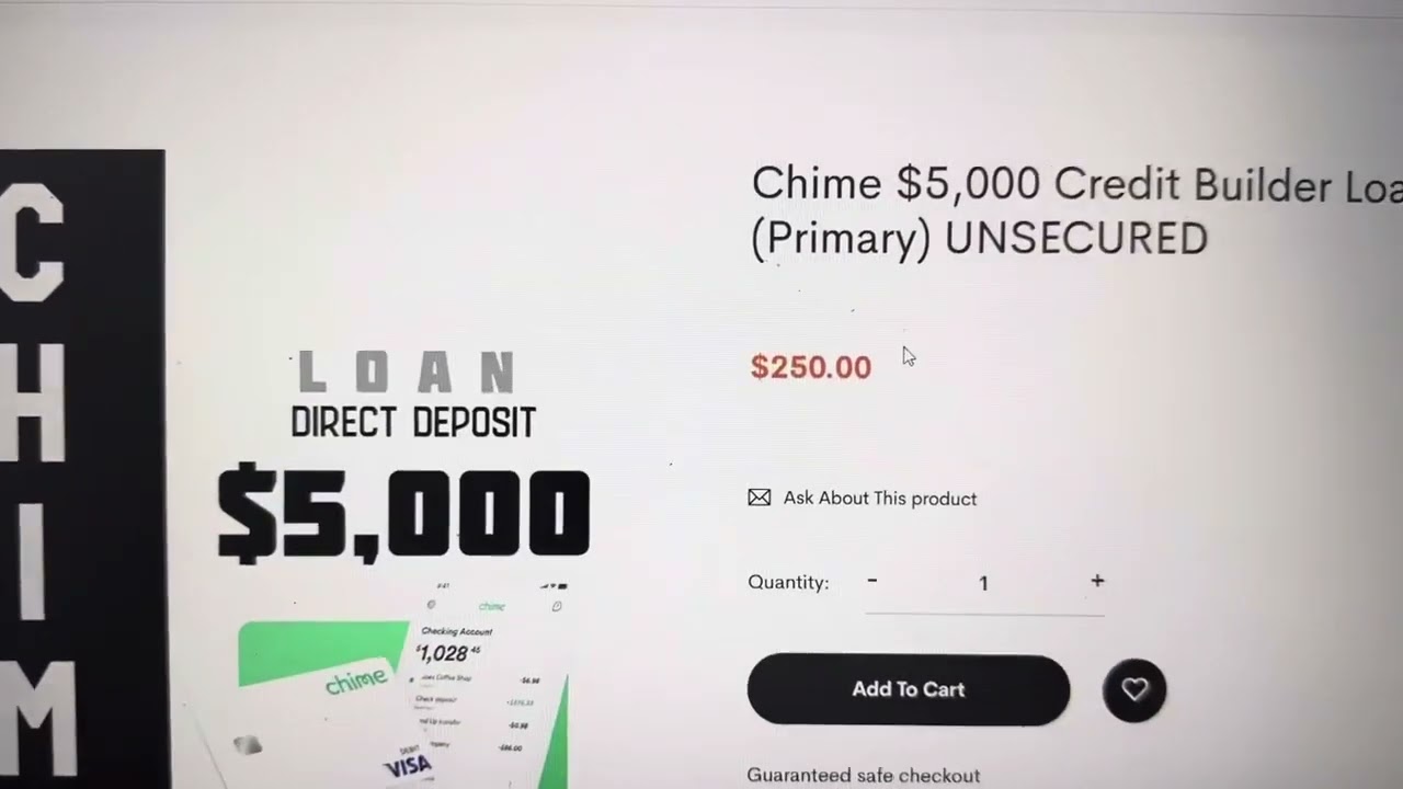 $10,000 Chime credit builder loan for building CPN credit