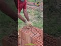 Tying Bricks Together for Easier Lifting and Transportation #constructionwork #brickhandling