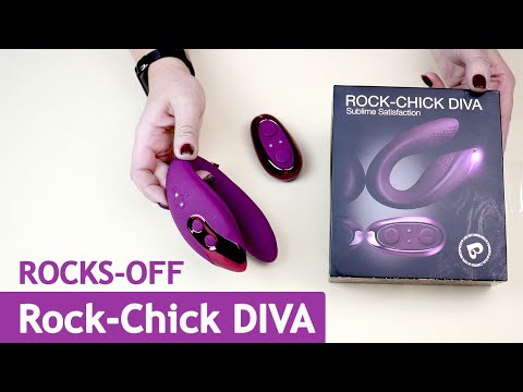 Жіночий вібратор для оргазму без рук Rocks Off Rock Chick Diva Purple, пульт ДК 777Shop.com.ua, видео 1