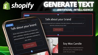 Add Homepage Text With AI | Shopify Generative Text AI Tool