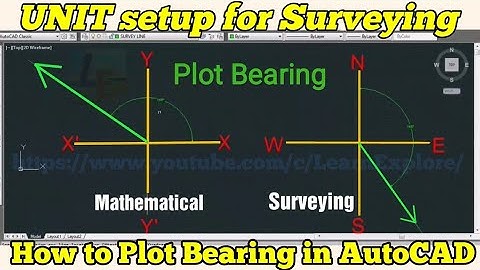 Unit Setup in AutoCAD to plot Distance Bearing in Surveying Coordinate System