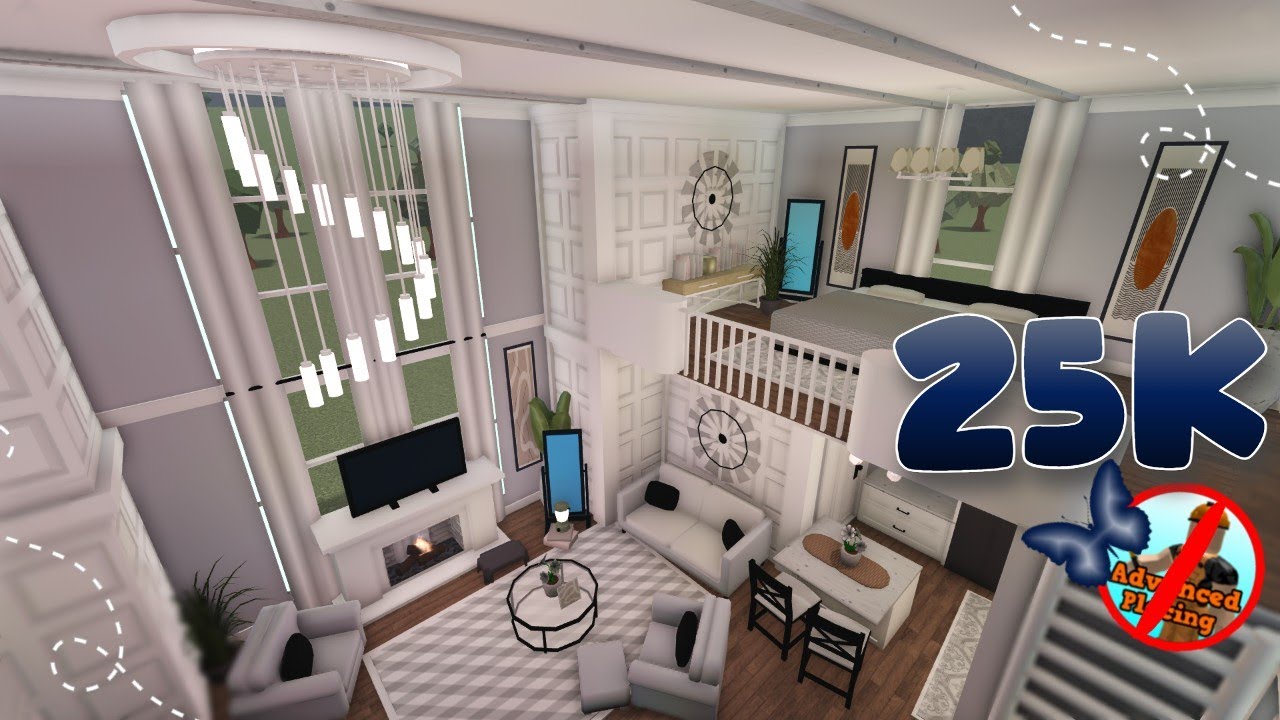 25K! BLOXBURG; AESTHETIC HOUSE BUILD (2STORY), NO ADVANCEDPLACEMENT