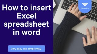 How To Insert Excel Spreadsheet In MS Word Documents