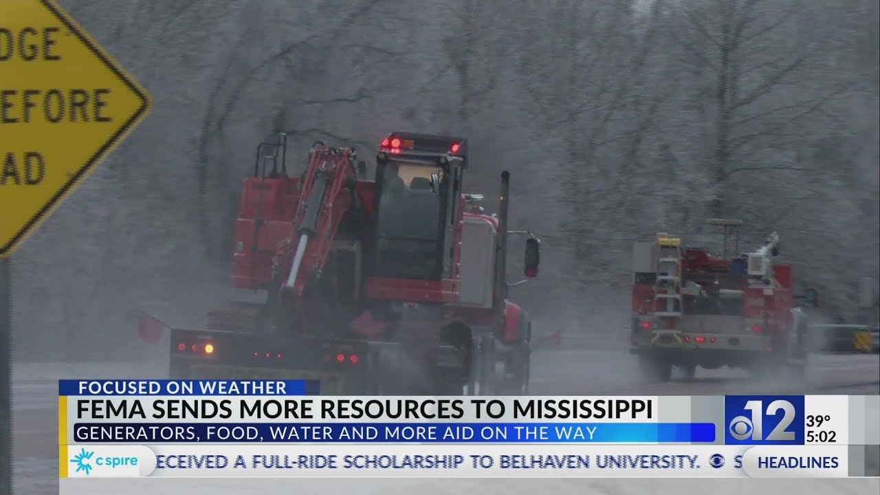 FEMA mobilizes resources for Mississippi winter storm recovery - YouTube