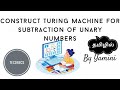 Unary Subtraction Using Turing Machine | TeCoreCS