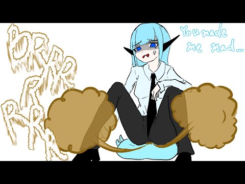 Angry girl farts attack on slime!!?Because slime laughed at her sang...