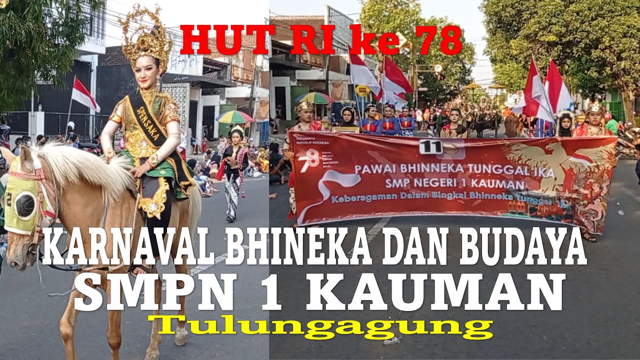 Karnaval Bhineka dan Budaya SMPN 1 Kauman Tulungagung