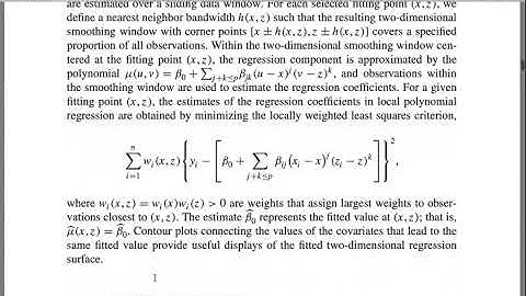 Local Polynomial Regression: a Nonparametric Regression Approach