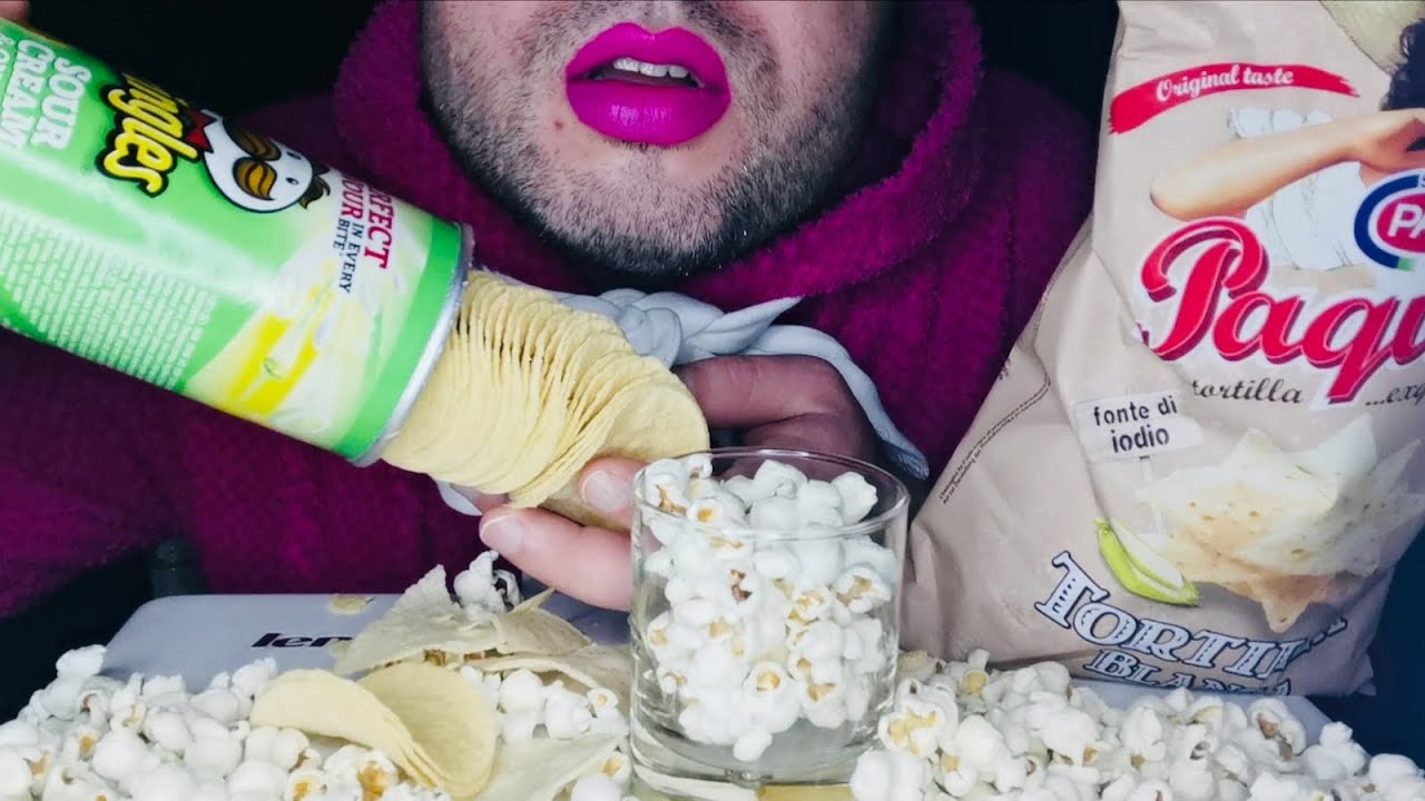 ASMR Eating Chips,Tortillas and PopCorn