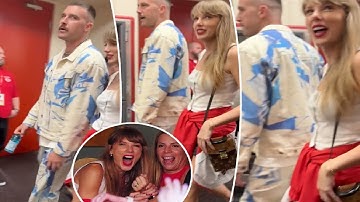 Taylor Swift and Travis Kelce look cozy leaving Chiefs game together in first joint sighting