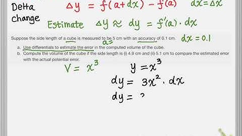 4.2 Use Differentials to Approximate Error