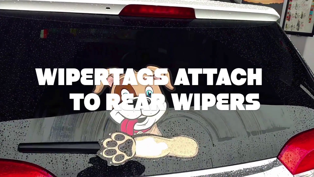 Window Squeegee Cleaning WiperTags attach to rear wiper blades