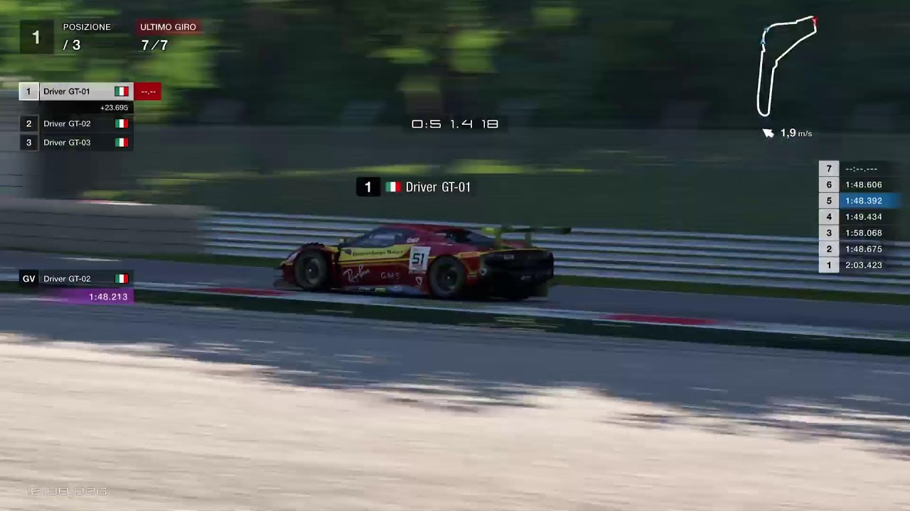 E-sport race MONZA 01 gen | centro di simulazione GTgarage-SIMracing | GT7