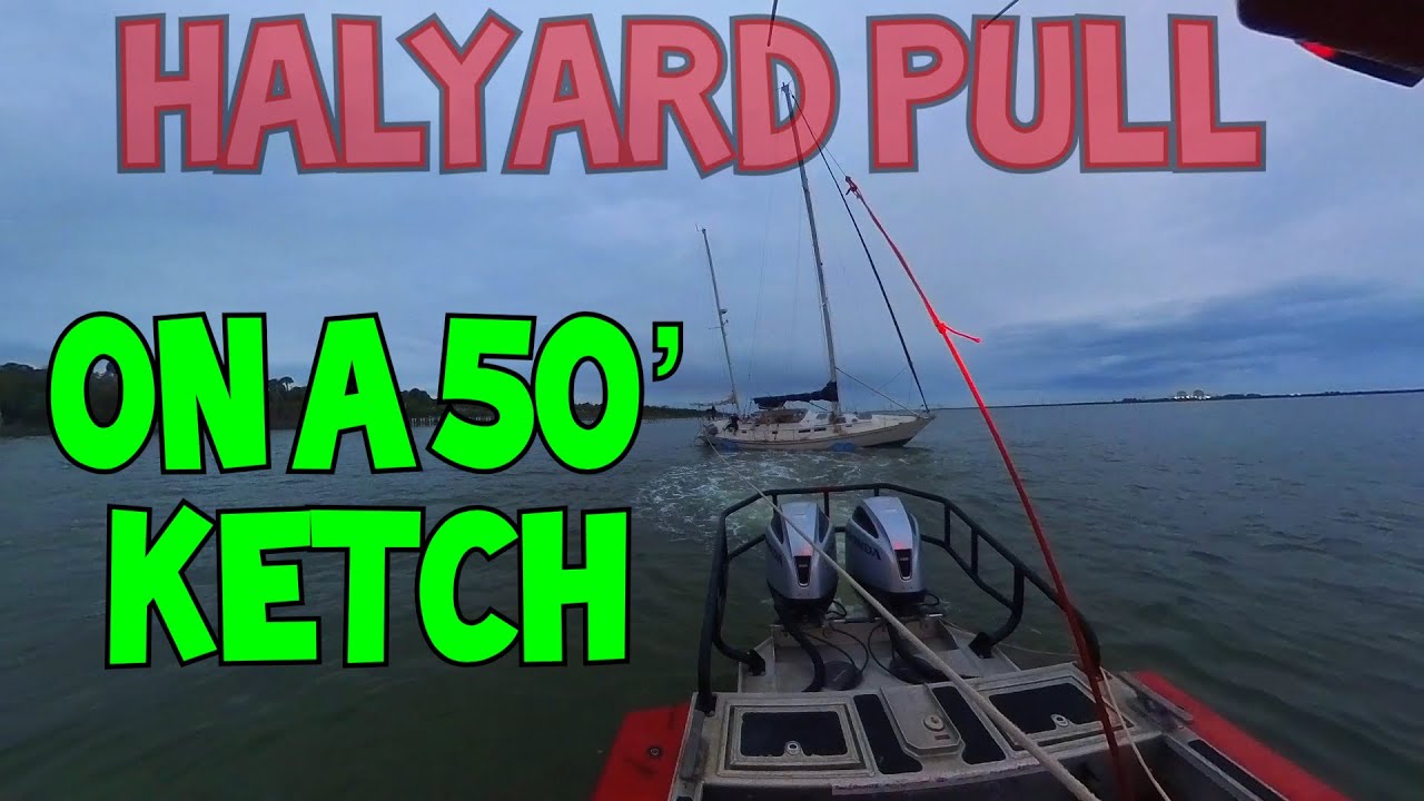 Heeling a 50' Sailboat Blown Up in Shallow Water During a Storm - Start to Finish #captainretriever