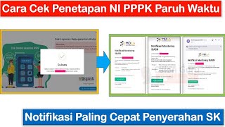 Notifikasi Mola BKN Penanda segera Penyerahan SK ~ Cara Cek Penetapan NI PPPK Paruh Waktu Mola BKN