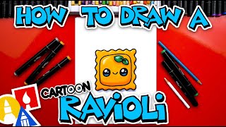 how to draw a funny cartoon ravioli