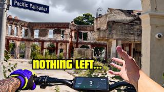 Riding Through The PACIFIC PALISADES To See The Fire Damage & Rebuilding Progress (E-Bike POV)
