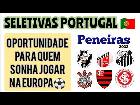 Avaliação Para Portugal Sub15 Sub17 Sub20/Peneira Santos Teste  Flamengo/Seletiva Corinthians Vasco - YouTube