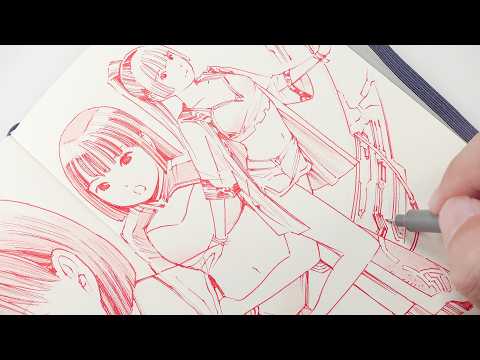 Moleskine Sketchbook 最後に半分消してしまった絵（ラクガキ帳）