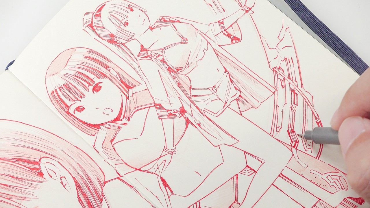Moleskine Sketchbook 最後に半分消してしまった絵（ラクガキ帳）
