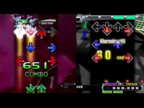 【DDR CS/AC】 CRAZY LOVE [CS EXP / CHA] Comparison 最後の部分の比較