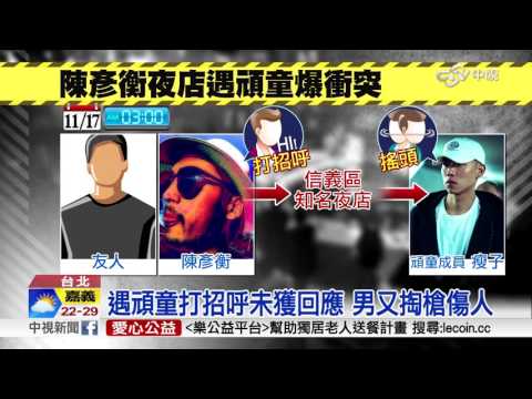 打過林俊傑 饒舌歌手又夜店亮槍傷人│中視新聞 20161118