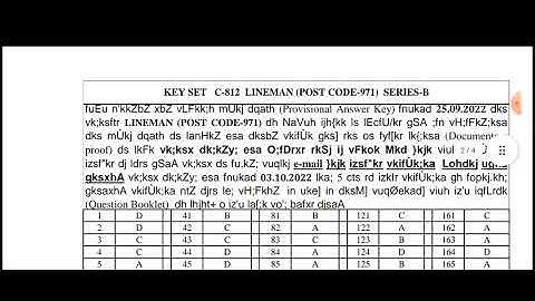 Post code 971 answer key | lineman and SSA answer key