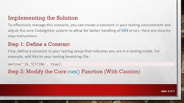 Handling 404 Not Found Errors in CodeIgniter 4 Testing