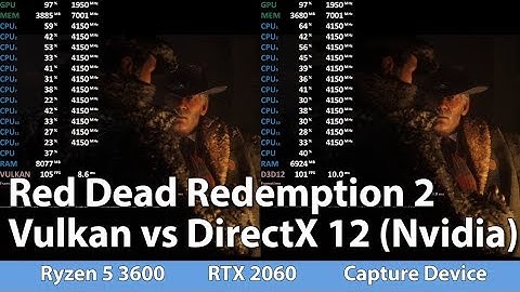 DirectX 12 vs Vulkan Red Dead Redemption 2 Comparison Test NVIDIA GeForce (RTX 2060)