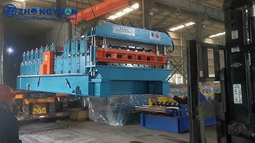 How to load trapezoidal roofing and corrugated sheet double layer roll forming machine"2023"