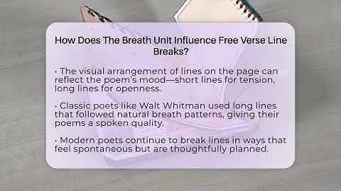 How Does The Breath Unit Influence Free Verse Line Breaks? - Tales And Texts