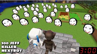 100 JEFF THE KILLER NEXTBOTS IS CHASING US in Minecraft - Gameplay - Coffin Meme